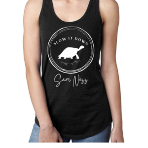 Sam Ness Slow it Down Turtle Design Women's Tank